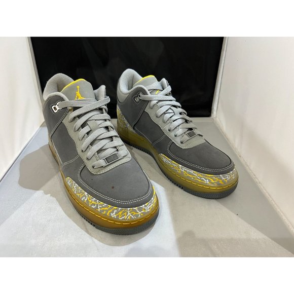 Jordan AJF 3 Flint Grey Varsity Maize -  323626-071 Men's size 7.5 - Picture 5 of 8